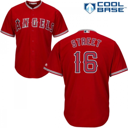 Men's Majestic Los Angeles Angels of Anaheim #16 Huston Street Replica Red Alternate Cool Base MLB Jersey